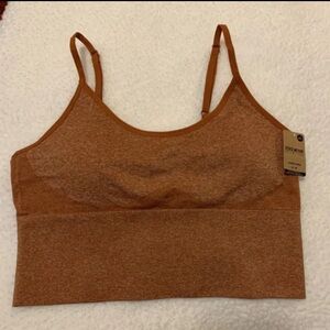 NWT Victoria’s Secret PINK Orange Sports Bra Seamless Size Medium